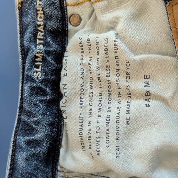 American Eagle Slim Straight Fit  Jeans Size  32 X 36 - Picture 8 of 8